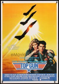 3x683 TOP GUN 28x40 Italian commercial poster '86 great image of Tom Cruise & Kelly McGillis