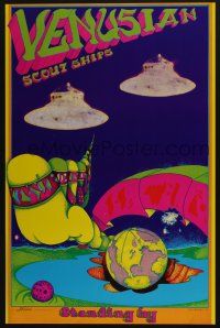 3x685 VENUSIAN SCOUT SHIPS 19x28 commercial poster '67 psychedelic flying UFO art!