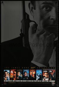3x751 JAMES BOND COLLECTION 27x40 video poster '95 all the greats, cool image of Sean Connery!