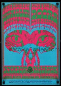 3x408 MILLER BLUES BAND/DOORS 1st printing 14x20 music poster '67 cool art by Victor Moscoso!