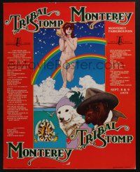 3x421 TRIBAL STOMP 21x26 music poster '79 cool Gilbert V. Johnson art of naked woman in the sky!
