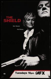 3x551 SHIELD tv poster '05 cool image of detective Michael Chiklis and Glenn Close!