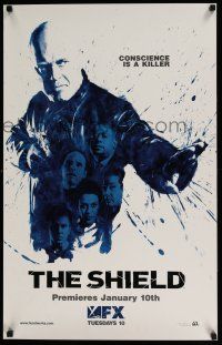 3x552 SHIELD tv poster '06, cool image of detective Michael Chiklis, Forest Whitaker, Goggins!