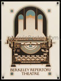 3x238 BERKELEY REPERTORY THEATRE 18x24 special '77 cool art of typewriter by David Lance Goines!