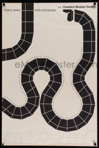 3x480 CHADWICK MODULAR SEATING 24x36 advertising poster '81 cool black and white design!
