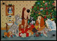 3x301 LADY & THE TRAMP special 13x18 R80s Walt Disney romantic canine dog classic cartoon!