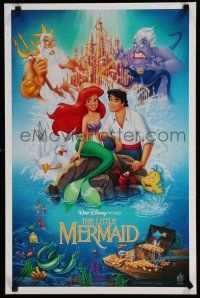 3x308 LITTLE MERMAID special 18x27 '89 great artwork of Ariel & cast, Walt Disney!