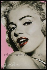 3x313 MARILYN MONROE 23x34 special '80s great close-up of sexiest Marilyn w/ shiny lipstick!