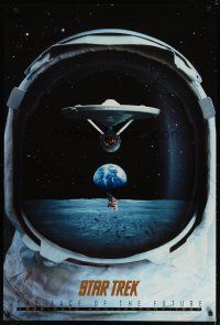 3x673 STAR TREK: THE FACE OF THE FUTURE TV commercial poster '92 Enterprise in astronaut helmet
