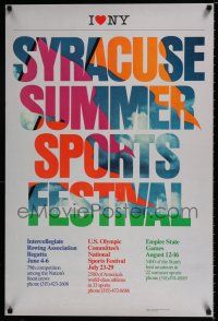 3x198 SYRACUSE SUMMER SPORTS FESTIVAL 24x36 special '81 with classic I Love New York logo!
