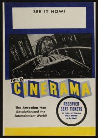 3x367 THIS IS CINERAMA 15x22 special '52 attraction that revolutionized the entertainment world!