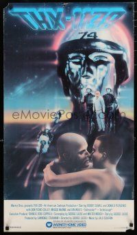 3x820 THX 1138 video poster R83 first George Lucas, Robert Duvall, bleak futuristic sci-fi!