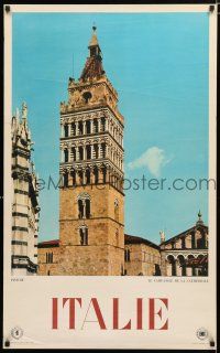 3x046 ITALIE 25x39 Italian travel poster '60s cool image of cathedral in Pistoile, Italy!