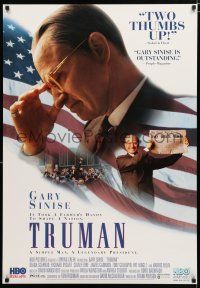 3x824 TRUMAN 27x39 video poster '95 cool image of Gary Sinise in the title role as U.S. President!