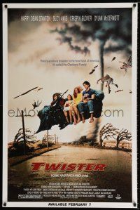 3x826 TWISTER 27x41 video poster '89 Suzy Amis, Crispin Glover, Harry Dean Stanton!