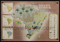 3x021 RESOURCES OF BRAZIL 14x20 WWII war poster '40s products for the arsenal of democracy!