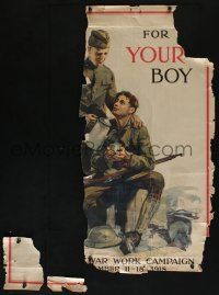 3x002 UNITED WAR WORK CAMPAIGN 14x29 WWI war poster '18 Arthur William Brown art!