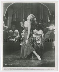 3y053 AFFAIR IN TRINIDAD 8.25x10 still '52 sexiest Rita Hayworth dancing with band in background!