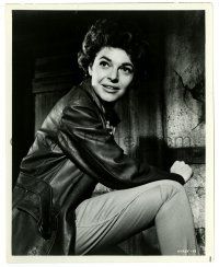 3y077 ANNE BANCROFT 8x10 still '66 great close up wearing leather jacket in 7 Women!