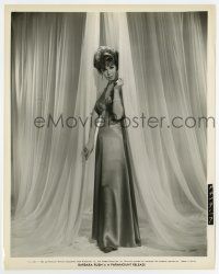 3y097 BARBARA RUSH 8x10.25 still '63 full-length peeking out from behind curtains!