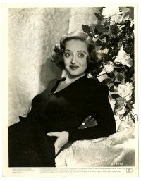 3y115 BETTE DAVIS 8x10.25 still '43 relaxed portrait in black, about to make Watch on the Rhine!