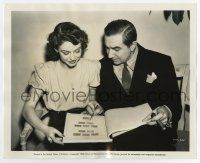 3y131 BLACK FRIDAY candid 8.25x10 still '40 Bela Lugosi shows horror stamp collection to Anne Nagel!