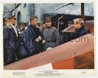 3y009 BLUE MAX color 8x10 still '66 WWI fighter pilot George Peppard & men standing by airplane!