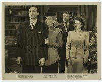 3y154 BORN TO KILL 8x10.25 still '46 Audrey Long & Claire Trevor stand behind Lawrence Tierney!
