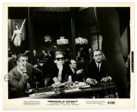 3y160 BREAKFAST AT TIFFANY'S 8.25x10 still '61 Audrey Hepburn & George Peppard stare at dancer!