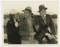 3y164 BROADWAY BILL 8x10.25 still '34 Frank Capra, Warner Baxter smiles at Myrna Loy at racetrack!