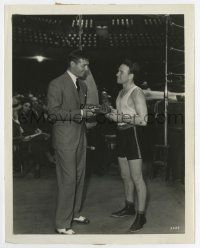 3y205 CLARK GABLE/JIMMY MCLARNIN 8x10 still '33 the welterweight champ showing his boxing glove!