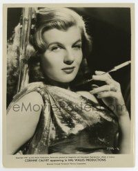 3y215 CORINNE CALVET 8x10 still '51 sexy head & shoulders close up with cigarette in holder!