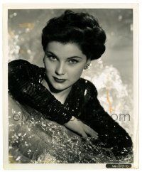 3y240 DEBRA PAGET 8.25x10 still '51 sexy close up in beaded dress with her hair put up!