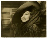 3y245 DEVIL IS A WOMAN 7x9 still '35 wonderful close up of Marlene Dietrich in wild outfit & hat!