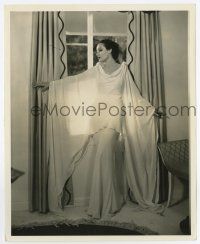 3y258 DOLORES DEL RIO 8x10 still '35 standing in sheer dress by window from In Caliente!