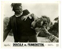 3y273 DRACULA VS. FRANKENSTEIN Colombian 8x10 still '71 great c/u of monster holding sexy girl!
