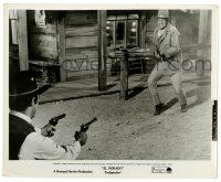 3y284 EL DORADO 8x10 still '66 great image of John Wayne in shootout with man with 2 guns!