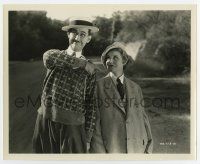 3y306 FALLEN ARCHES 8x10 still '33 Charley Chase points at pretty Muriel Evans dressed as a man!