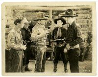 3y318 FIGHTING FOR JUSTICE 8x10.25 still '32 hero Tim McCoy is surrounded by bad guys with guns!