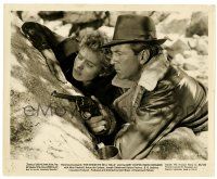 3y333 FOR WHOM THE BELL TOLLS 8.25x10 still '42 Ingrid Bergman with Gary Cooper holding gun!