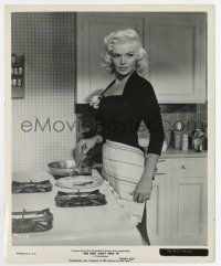 3y365 GIRL CAN'T HELP IT 8.25x10 still '56 sexy Jayne Mansfield cooking bacon in the kitchen!