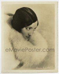 3y374 GLORIA SWANSON 8x10 key book still '20s close up wearing dress with enormous fur collar!
