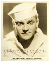 3y402 HERE COMES THE NAVY 8x10 still '34 great portrait of James Cagney in sailor suit & cap!