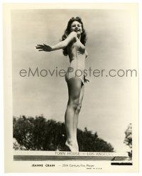 3y491 JEANNE CRAIN 8x10.25 still '40s full-length in sexy swimsuit on diving board in Los Angeles!