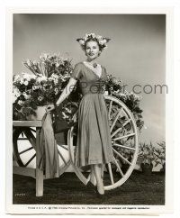 3y496 JOAN FONTAINE 8.25x10 still '48 beautiful full-length portrait with flowers in her hair!