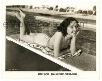 3y587 LYNN BARI 8x10.25 still '40s full-length in sexy bathing suit laying on diving board!