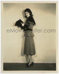 3y614 MARIAN NIXON 8x10 still '30s portrait in cool outfit & hat holding purse by Fred R. Archer!