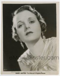 3y632 MARY ASTOR 8x10.25 still '30s head & shoulders close up in shimmering gown & cool earrings!