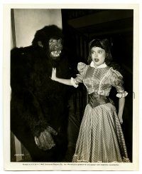 3y672 NAUGHTY NINETIES 8.25x10 still '45 c/u of scared Lois Collier menaced by wacky fake ape!