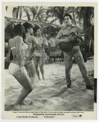 3y707 PARADISE - HAWAIIAN STYLE 8x10 still '66 Elvis Presley performs Sand Castles for sexy girls!